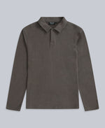 Ollie Mens Long Sleeve Polo - Khaki