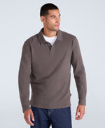 Ollie Mens Long Sleeve Polo - Khaki