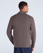 Ollie Mens Long Sleeve Polo - Khaki