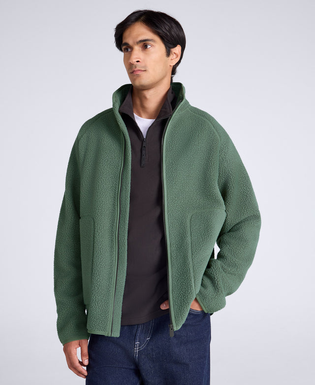 Andy Mens Borg Fleece Jacket - Khaki