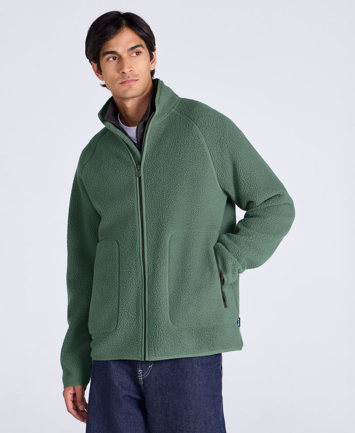 Andy Mens Borg Fleece Jacket - Khaki