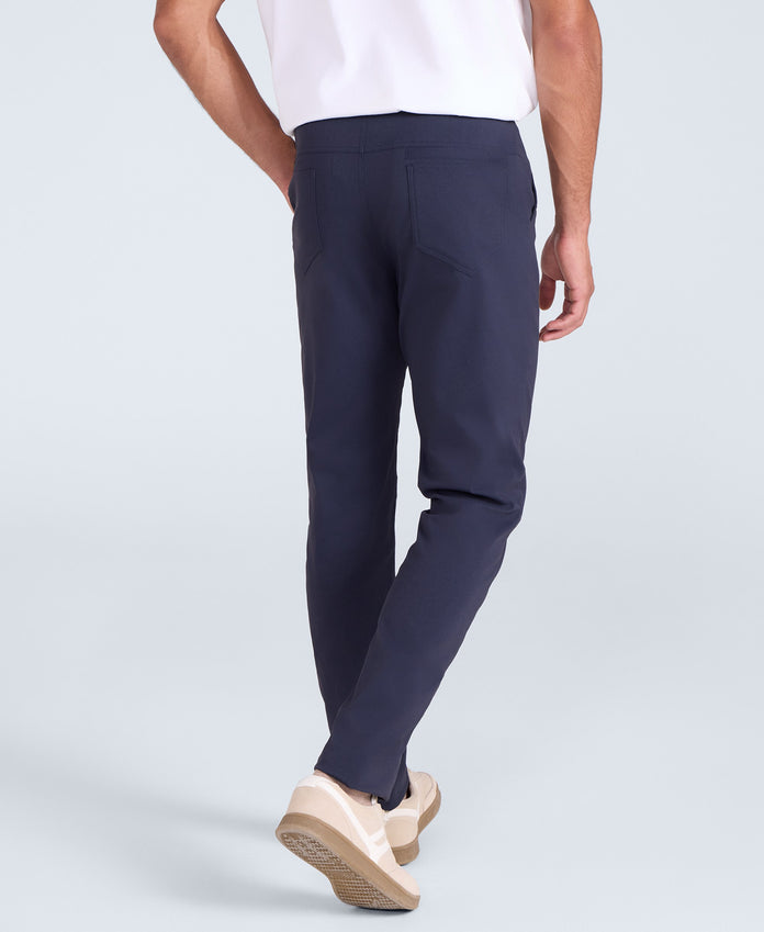 Commuter Mens 5 Pocket Stretch Trousers - Navy