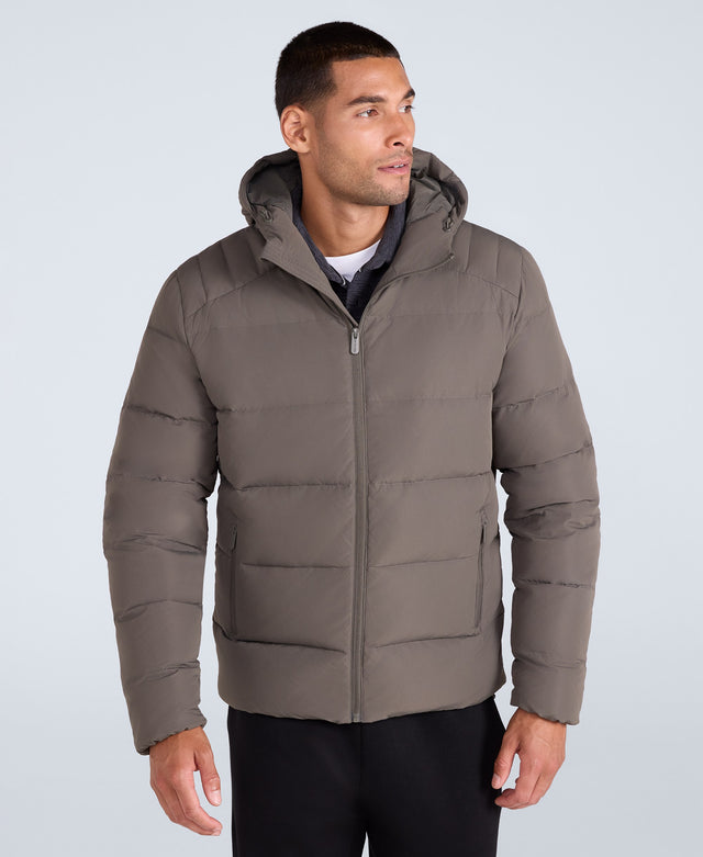 Mens Tech Down Mid Weight Jacket - Dark Khaki