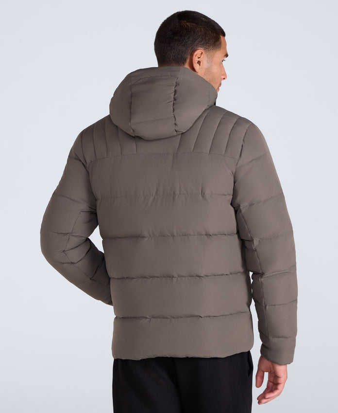 Mens Tech Down Mid Weight Jacket - Dark Khaki