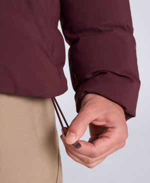 Mens Tech Down Heat Sealed Jacket - Burgundy