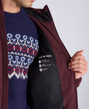 Mens Tech Down Heat Sealed Jacket - Burgundy