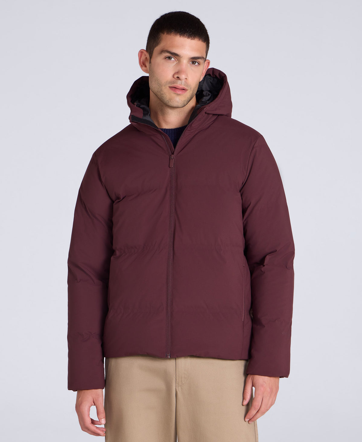 Mens Tech Down Heat Sealed Jacket - Burgundy