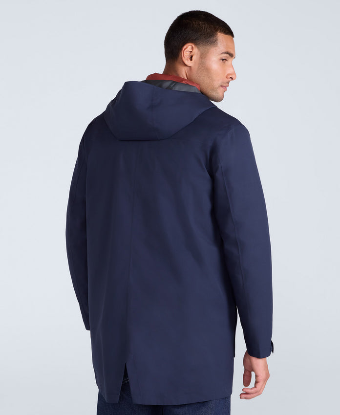 Elements Mens Longline 2.5 Layer Waterproof Jacket - Navy