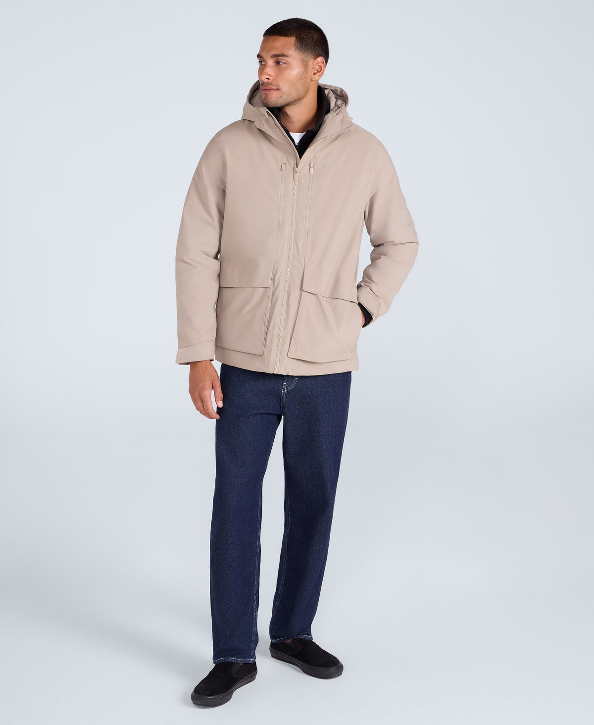 Hague Mens Waterproof Light Padded Jacket - Beige