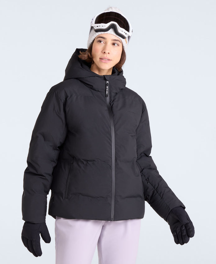 Glacier Womens Heat Sealed Waterproof Ski Jacket - Black