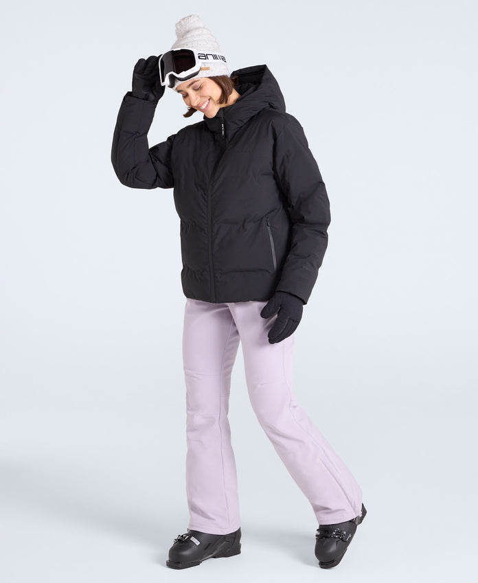 Glacier Womens Heat Sealed Waterproof Ski Jacket - Black