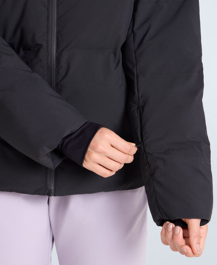 Glacier Womens Heat Sealed Waterproof Ski Jacket - Black