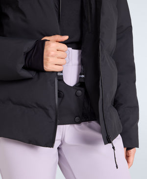 Glacier Womens Heat Sealed Waterproof Ski Jacket - Black