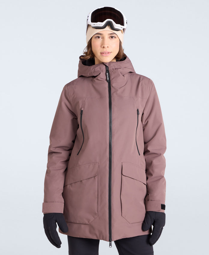 Echo Womens Waterproof Ski Jacket - Brown