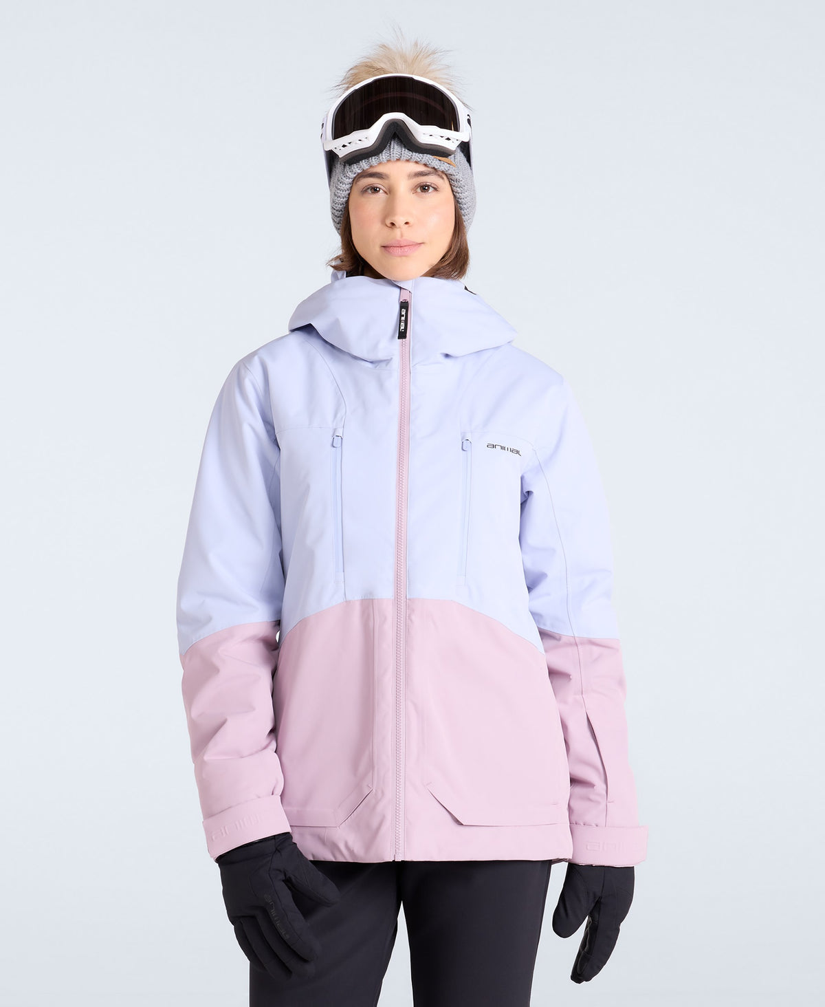 Juniper Womens Waterproof Panelled Ski Jacket - Pale Blue
