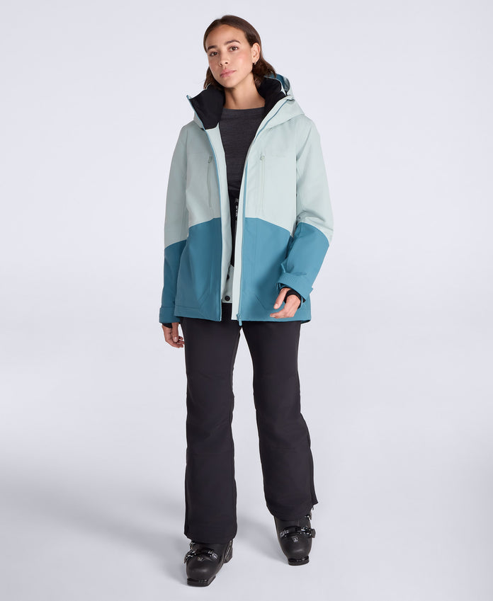 Juniper Womens Waterproof Panelled Ski Jacket - Teal
