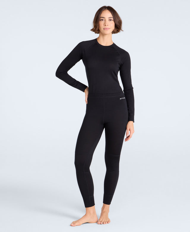 Womens Merino Baselayer Pants - Black