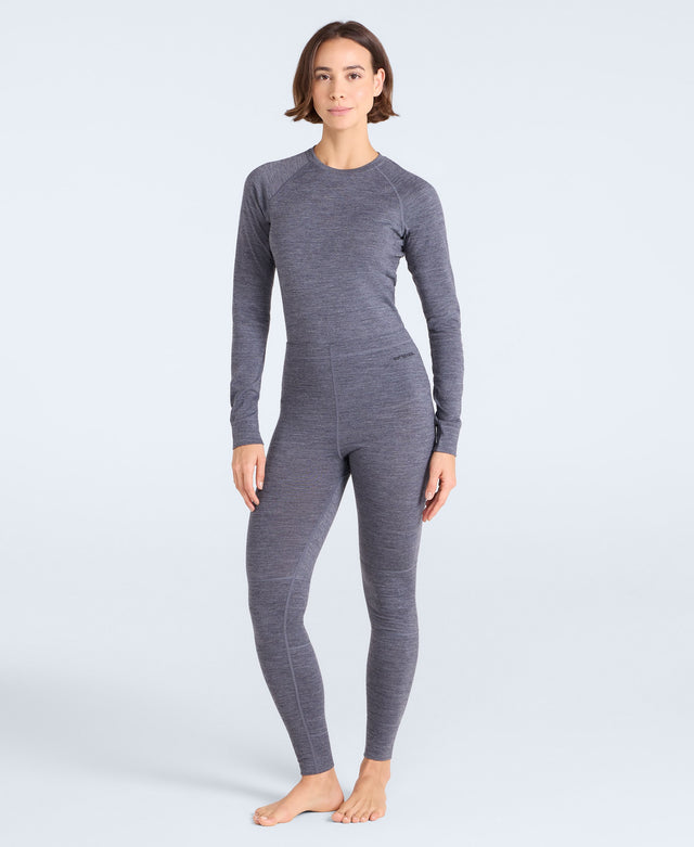 Womens Merino Baselayer Pants - Grey