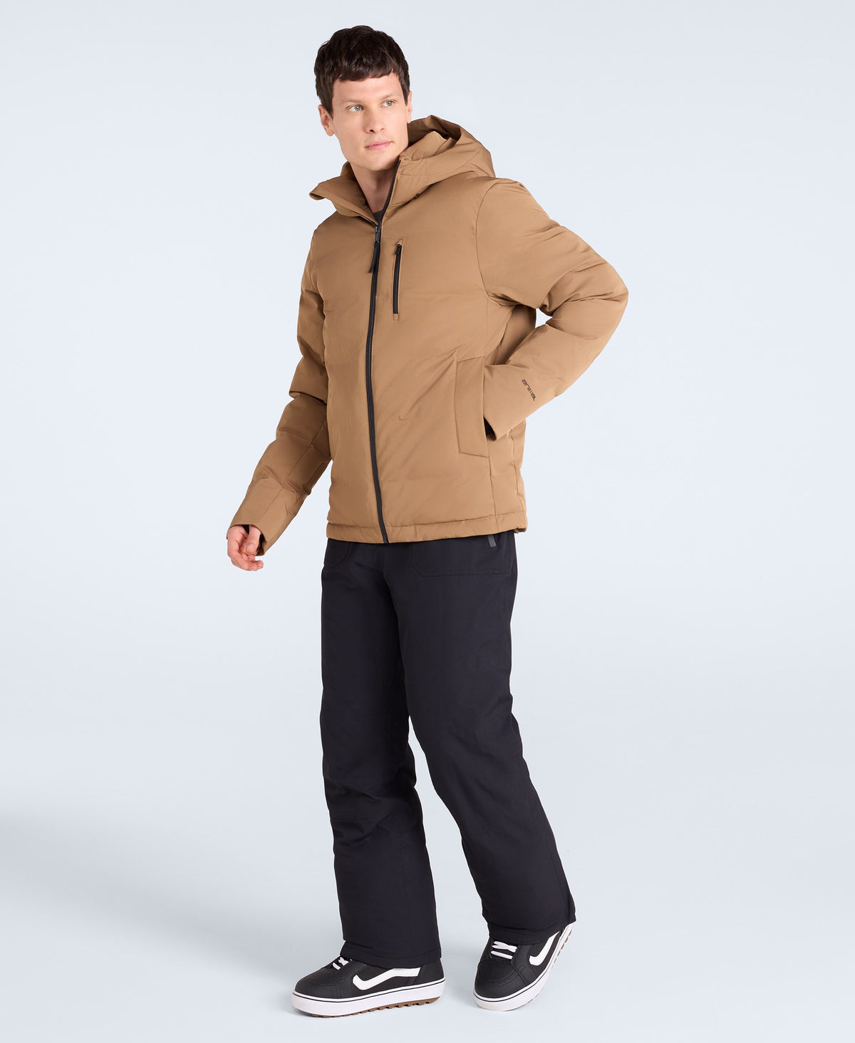 Polar Mens Heat Sealed Waterproof Ski Jacket - Brown