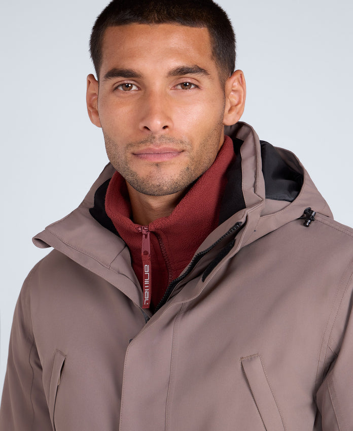 Jesper Mens Parka Jacket - Brown