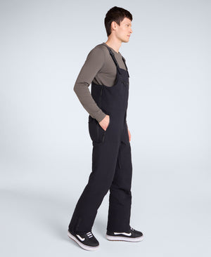 Powder Mens Waterproof Bib Front Ski Pants - Black