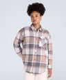 Megan Womens Borg-Lined Shirt - Blue