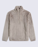 Teddy Mens Half Zip Fleece - Dark Beige