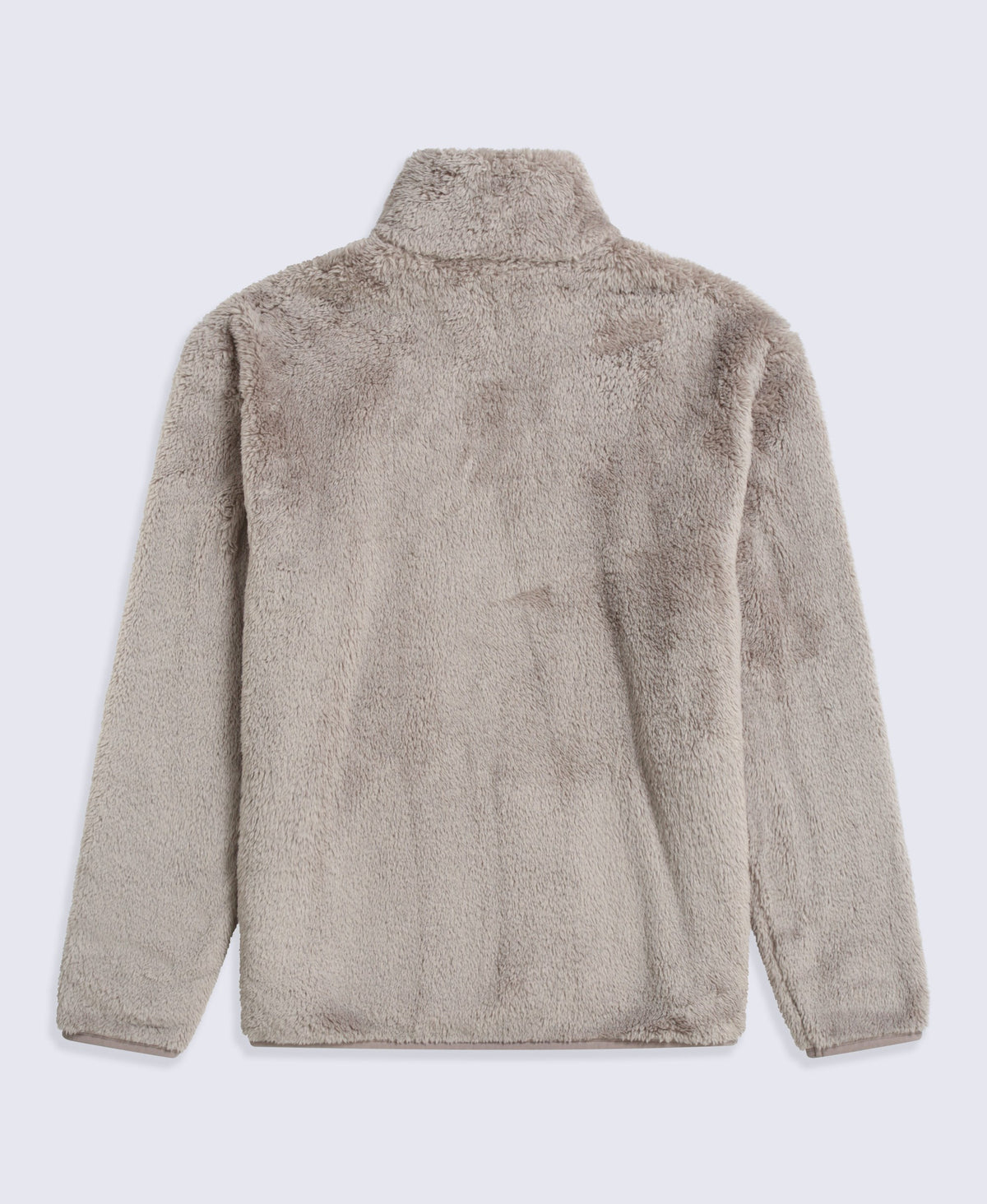 Teddy Mens Half Zip Fleece - Dark Beige
