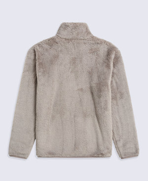 Teddy Mens Half Zip Fleece - Dark Beige
