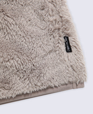 Teddy Mens Half Zip Fleece - Dark Beige