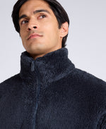 Teddy Mens Half Zip Fleece - Dark Blue