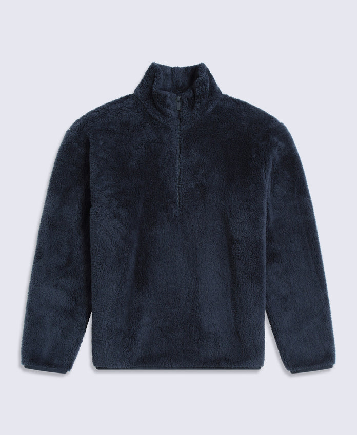 Teddy Mens Half Zip Fleece - Dark Blue