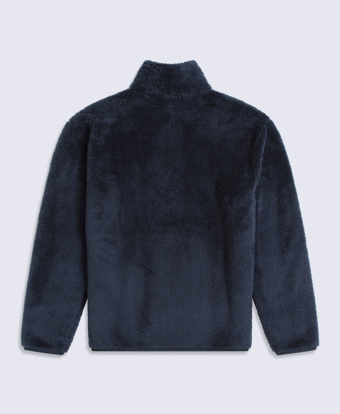 Teddy Mens Half Zip Fleece - Dark Blue