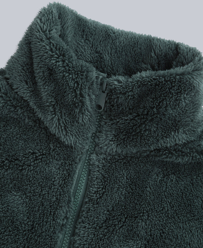 Teddy Mens Half Zip Fleece - Green