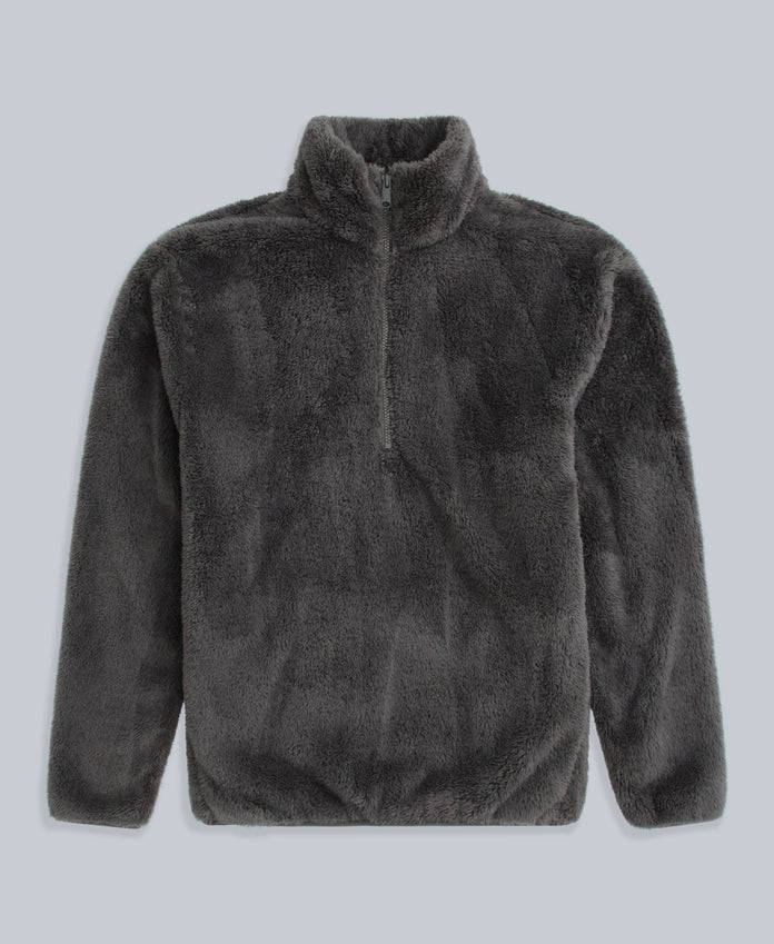 Teddy Mens Half Zip Fleece - Khaki