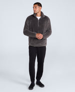 Teddy Mens Half Zip Fleece - Khaki