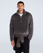 Teddy Mens Half Zip Fleece - Khaki