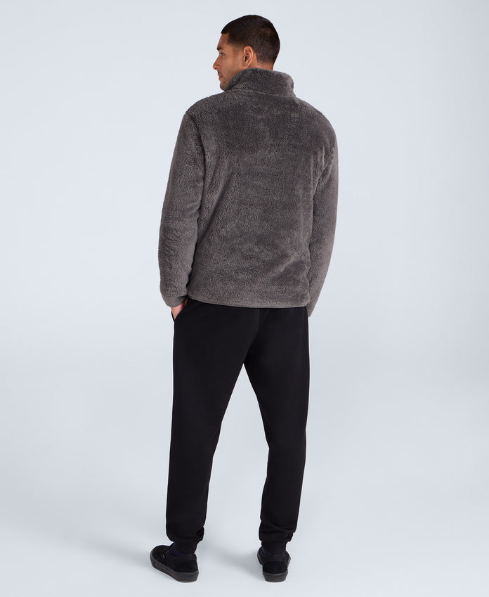 Teddy Mens Half Zip Fleece - Khaki