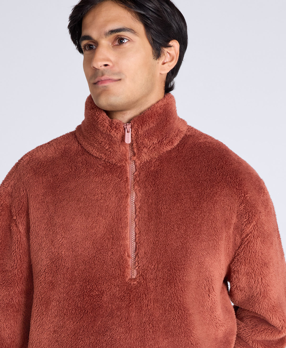 Teddy Mens Half Zip Fleece - Orange