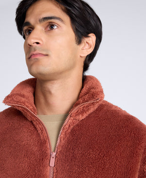 Teddy Mens Half Zip Fleece - Orange