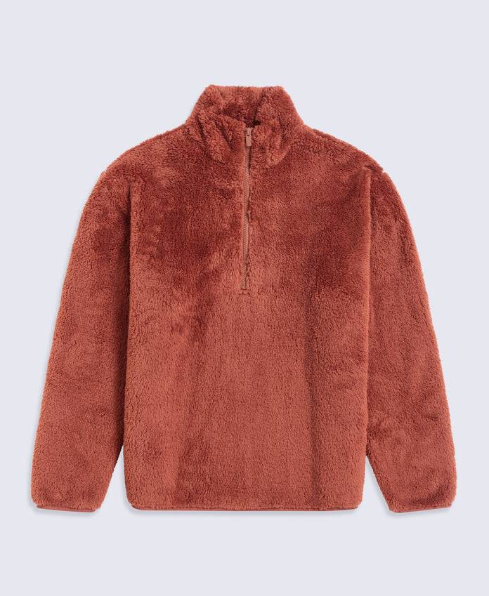 Teddy Mens Half Zip Fleece - Orange