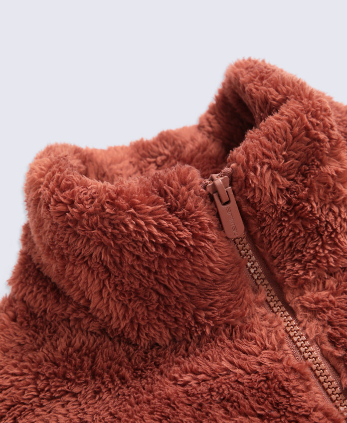 Teddy Mens Half Zip Fleece - Orange