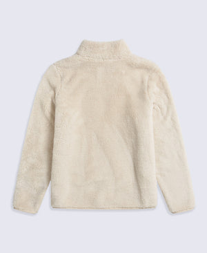 Teddy Womens Half Zip Fleece - Beige