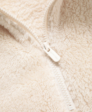 Teddy Womens Half Zip Fleece - Beige