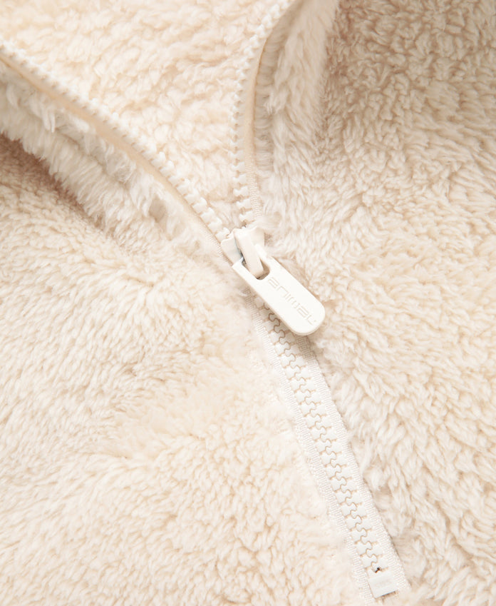 Teddy Womens Half Zip Fleece - Beige