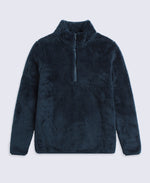 Teddy Womens Half Zip Fleece - Dark Blue