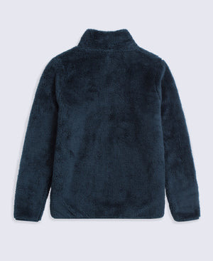 Teddy Womens Half Zip Fleece - Dark Blue