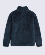 Teddy Womens Half Zip Fleece - Dark Blue