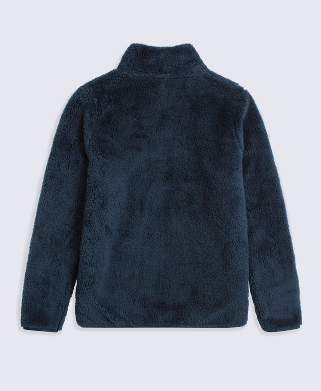 Teddy Womens Half Zip Fleece - Dark Blue