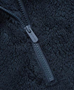 Teddy Womens Half Zip Fleece - Dark Blue